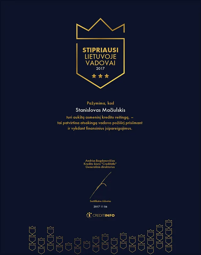 Sertifikatas Biržų ranga